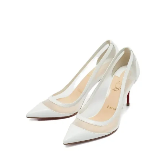 Christian Louboutin White Heels with Transparent Panels - Picture 4 of 6